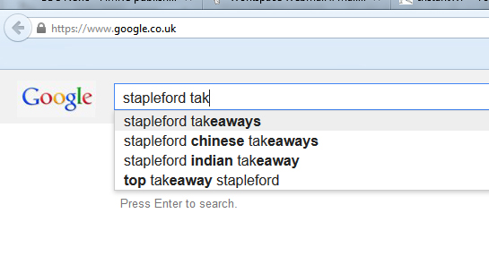 Stapleford Fast Food Popular Keywords